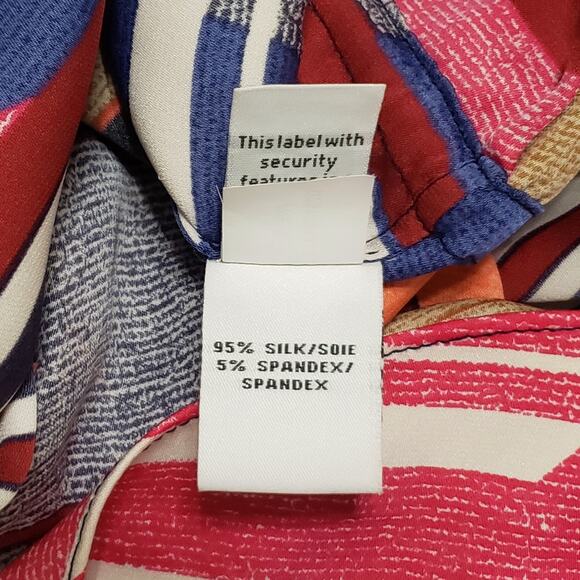 Diane Von Furstenberg Freya Silk Dress Multicolor Geo Colorblock Sz 10 Career - Picture 8 of 16